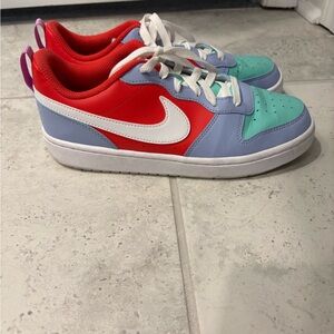 Nike Kids Sneakers in Red, Blue, and Teal